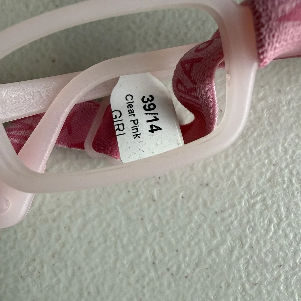 MIRAFLEX New Baby‎ Girl Clear Pink Neutral Frames Eyeglasses 39-14 Sample Italy